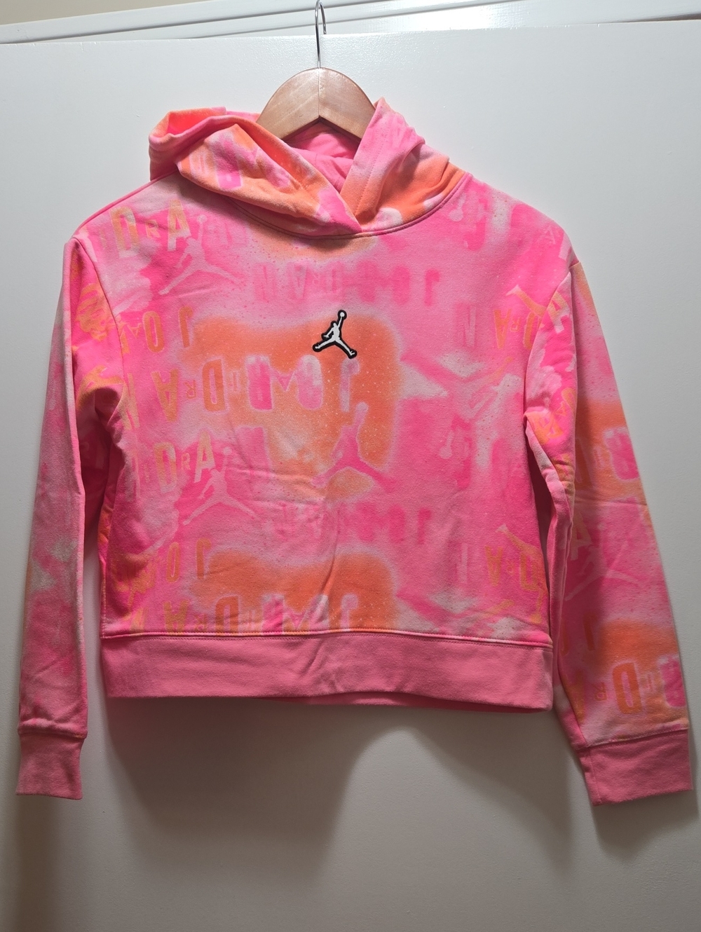 Jordan Pink & Orange Tie-Dye Hoodie for Kids
